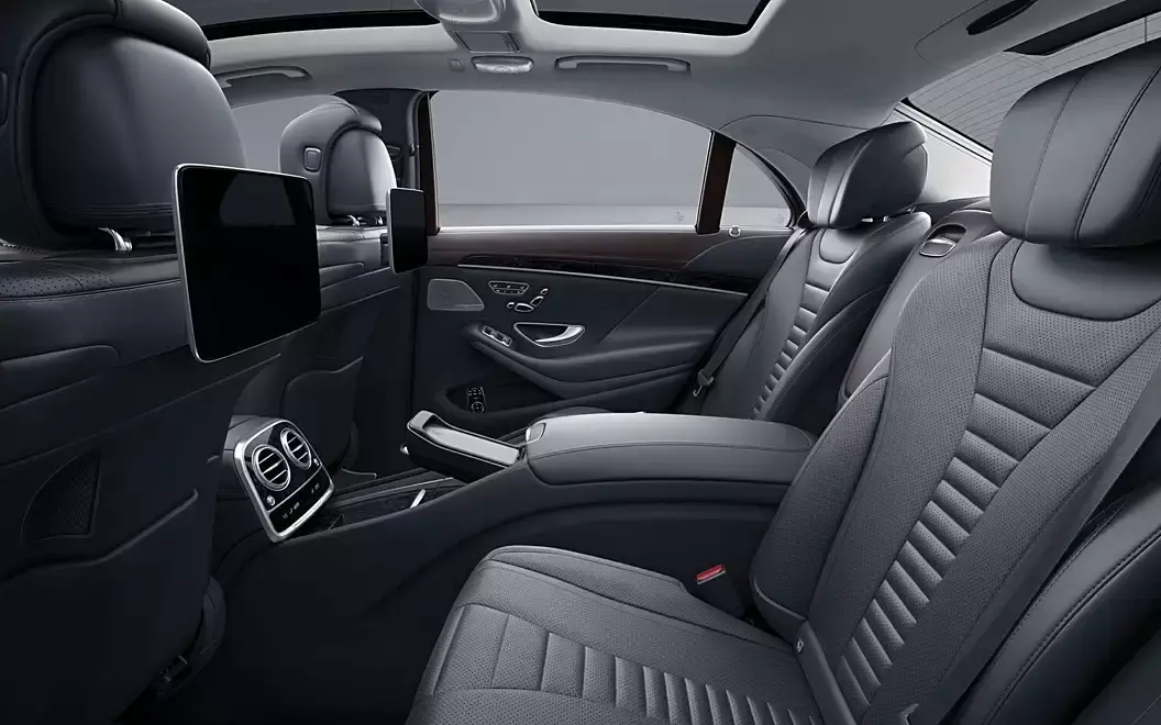 interior of S class Benz limo in Berlin