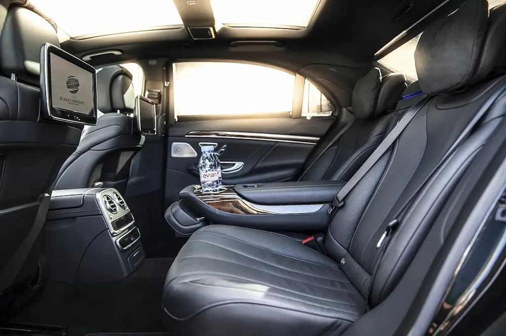 inside an hourly limousine S-class
