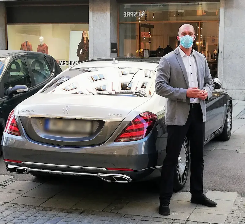 Mercedes Benz luxury limousine